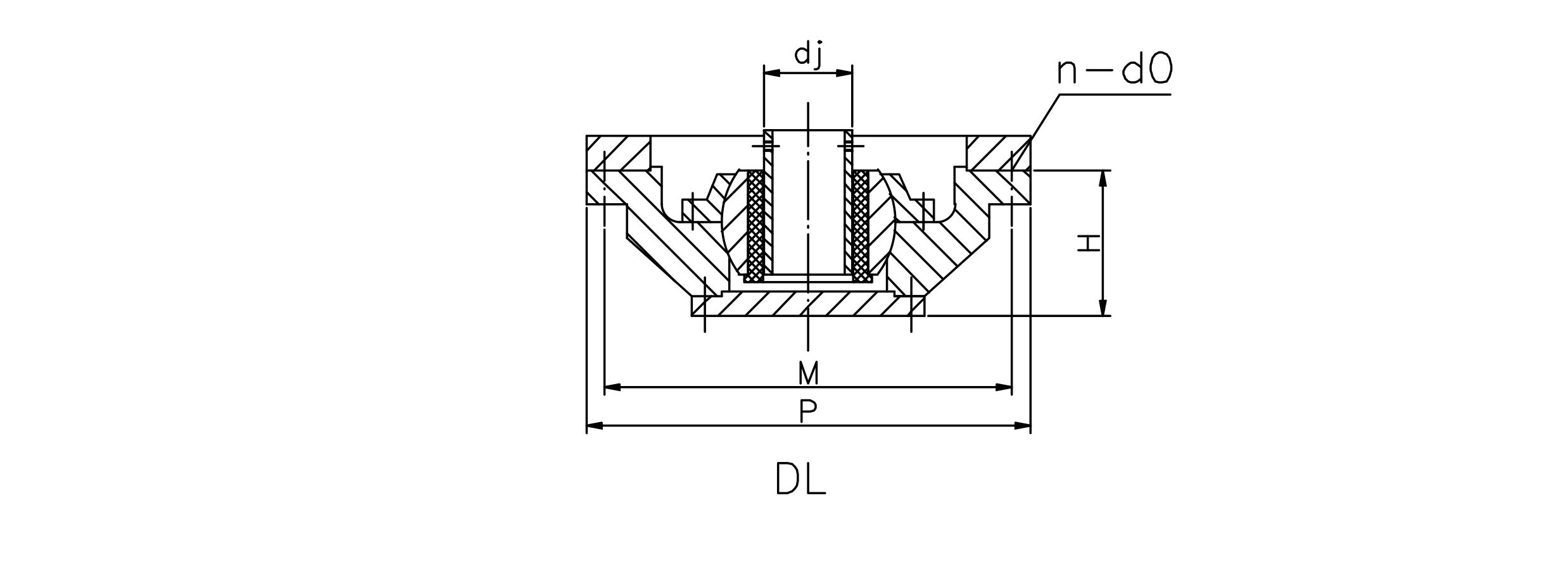   DL型攪拌機底軸承設計圖